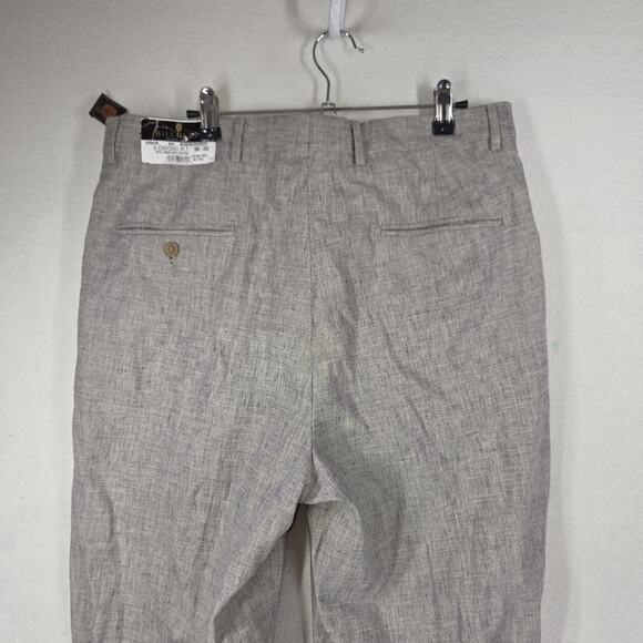 Vintage Bill Blass Pants Mens 36x30 Gray Linen Made In Italy Dress Pant Pleated - Picture 12 of 14
